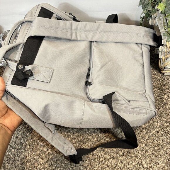 Kah&Kee Canvas Travel Backpack Functional Anti-theft School Laptop Gray New - Picture 3 of 6